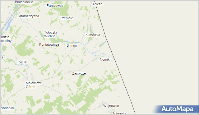 mapa Nomiki, Nomiki na mapie Targeo