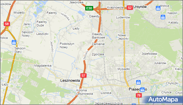 mapa Zgorzała, Zgorzała na mapie Targeo