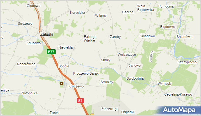 mapa Smoły, Smoły na mapie Targeo