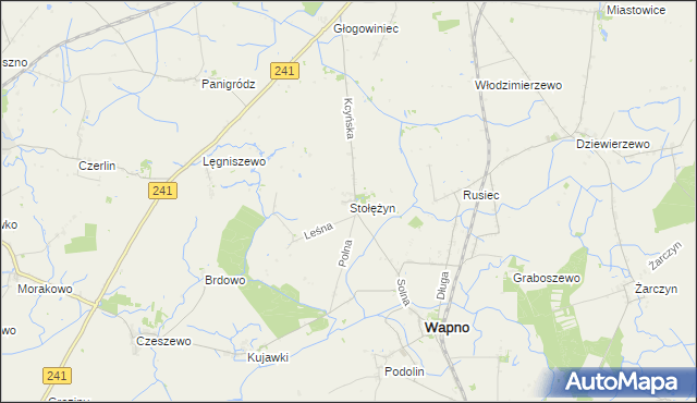 mapa Stołężyn, Stołężyn na mapie Targeo