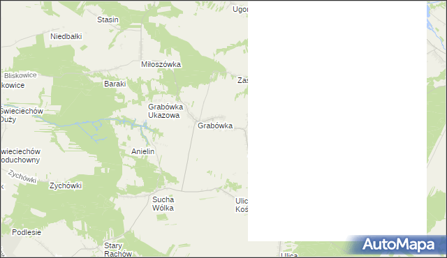 mapa Grabówka-Kolonia, Grabówka-Kolonia na mapie Targeo