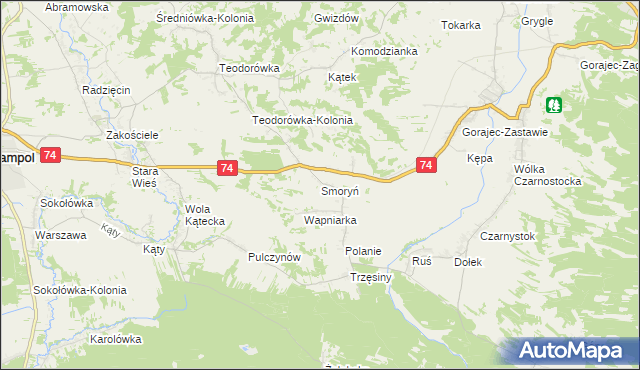 mapa Smoryń, Smoryń na mapie Targeo