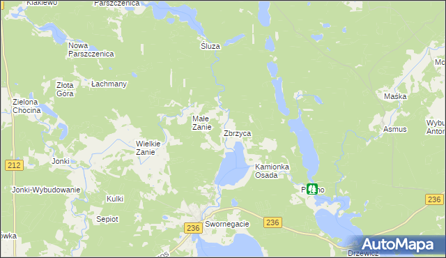 mapa Zbrzyca, Zbrzyca na mapie Targeo