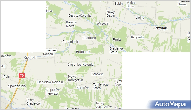 mapa Siekierka Nowa, Siekierka Nowa na mapie Targeo