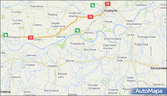 mapa Barczków, Barczków na mapie Targeo