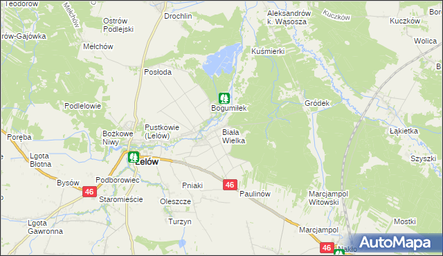 mapa Biała Wielka, Biała Wielka na mapie Targeo