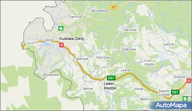 mapa Dańczów, Dańczów na mapie Targeo