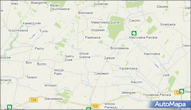 mapa Jakubów gmina Błędów, Jakubów gmina Błędów na mapie Targeo