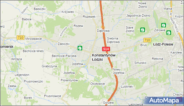 mapa Konstantynów Łódzki, Konstantynów Łódzki na mapie Targeo