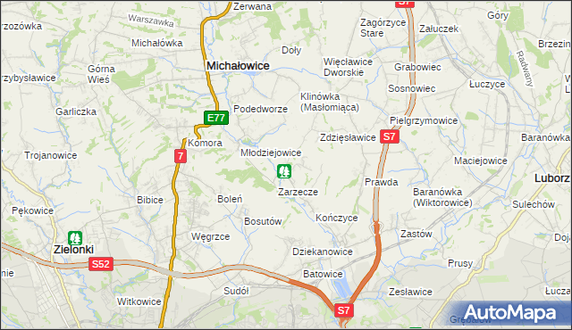 mapa Książniczki, Książniczki na mapie Targeo