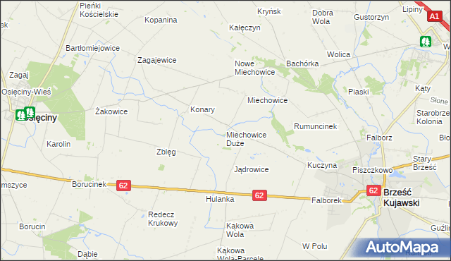 mapa Miechowice Duże, Miechowice Duże na mapie Targeo