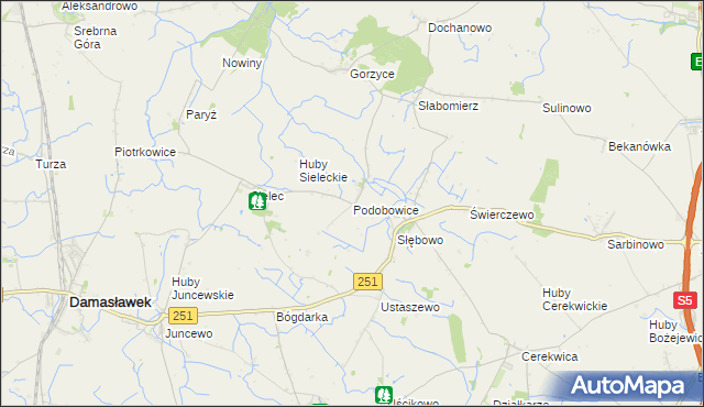 mapa Podobowice, Podobowice na mapie Targeo