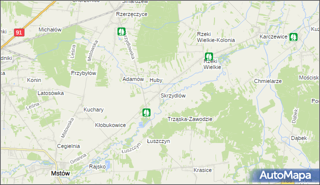 mapa Skrzydlów, Skrzydlów na mapie Targeo