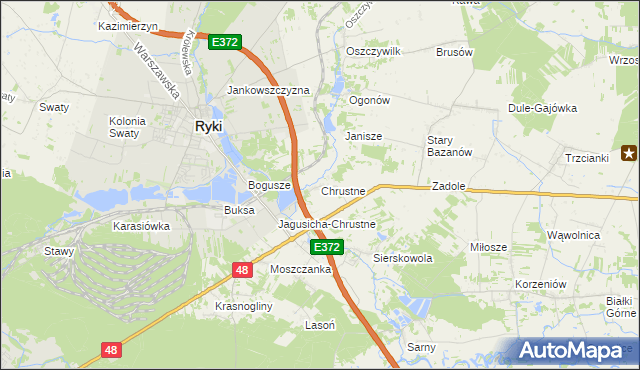 mapa Chrustne, Chrustne na mapie Targeo
