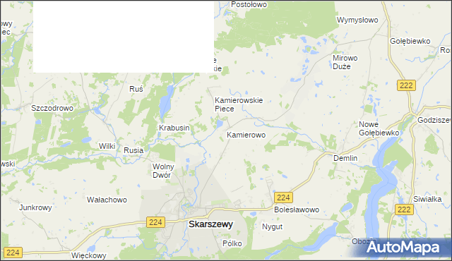 mapa Kamierowo, Kamierowo na mapie Targeo