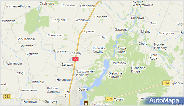 mapa Konstantynowo gmina Ślesin, Konstantynowo gmina Ślesin na mapie Targeo