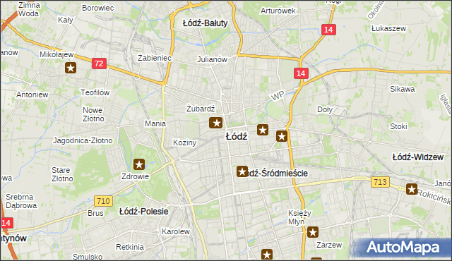 mapa Łodzi, Łódź na mapie Targeo