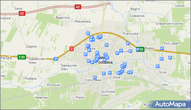 mapa Białej Podlaskiej, Biała Podlaska na mapie Targeo