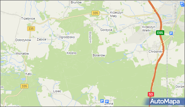 mapa Bolanów, Bolanów na mapie Targeo