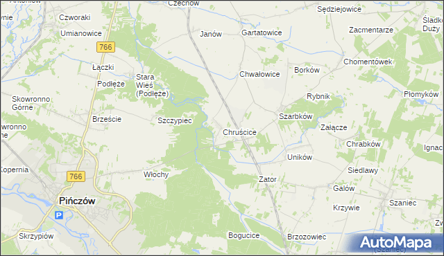 mapa Chruścice, Chruścice na mapie Targeo