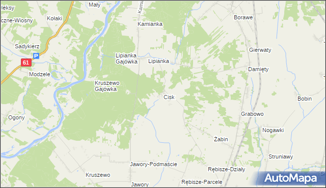 mapa Cisk, Cisk na mapie Targeo