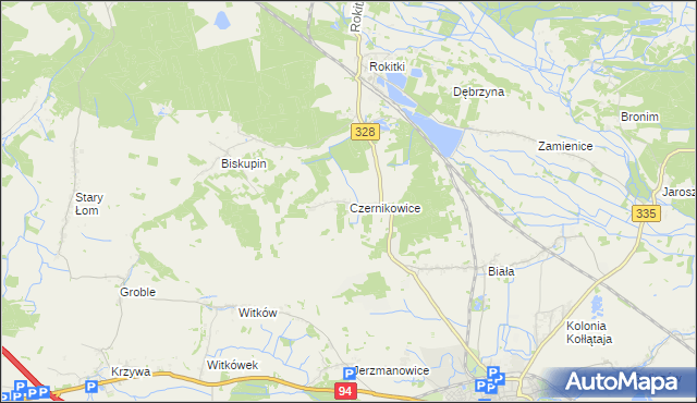 mapa Czernikowice, Czernikowice na mapie Targeo