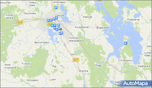 mapa Dury gmina Morąg, Dury gmina Morąg na mapie Targeo