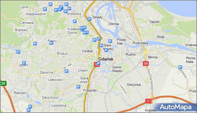 mapa Gdańska, Gdańsk na mapie Targeo