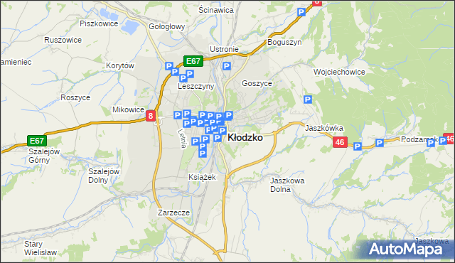 mapa Kłodzka, Kłodzko na mapie Targeo