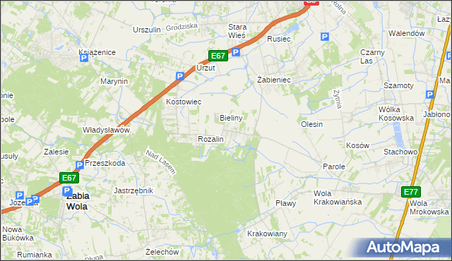 mapa Młochów, Młochów na mapie Targeo