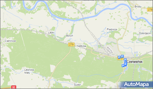 mapa Nietków, Nietków na mapie Targeo