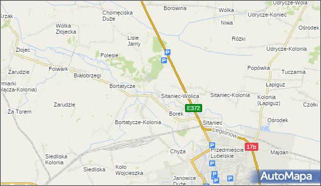 mapa Sitaniec-Wolica, Sitaniec-Wolica na mapie Targeo