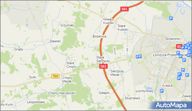 mapa Stare Sierzputy, Stare Sierzputy na mapie Targeo