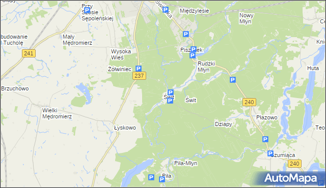 mapa Świt gmina Gostycyn, Świt gmina Gostycyn na mapie Targeo