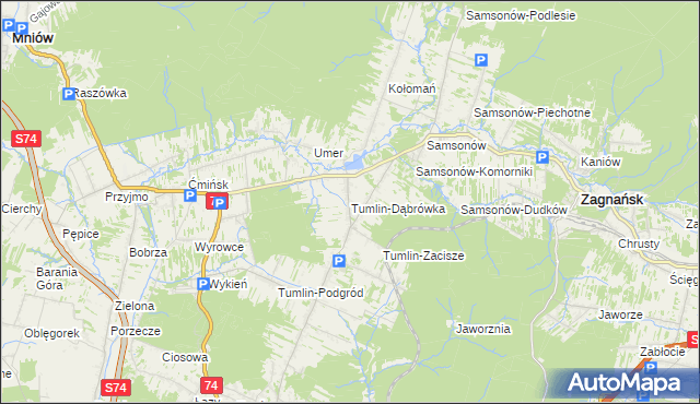 mapa Tumlin-Dąbrówka, Tumlin-Dąbrówka na mapie Targeo