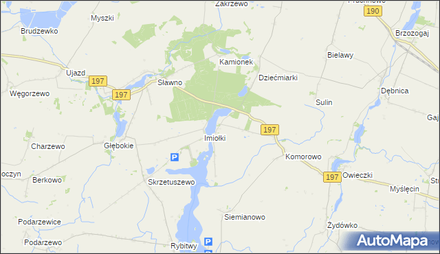 mapa Waliszewo gmina Kłecko, Waliszewo gmina Kłecko na mapie Targeo