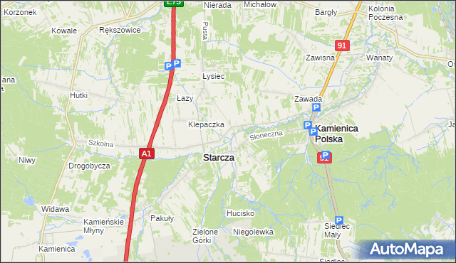 mapa Własna, Własna na mapie Targeo