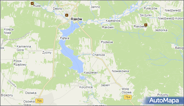 mapa Chańcza, Chańcza na mapie Targeo