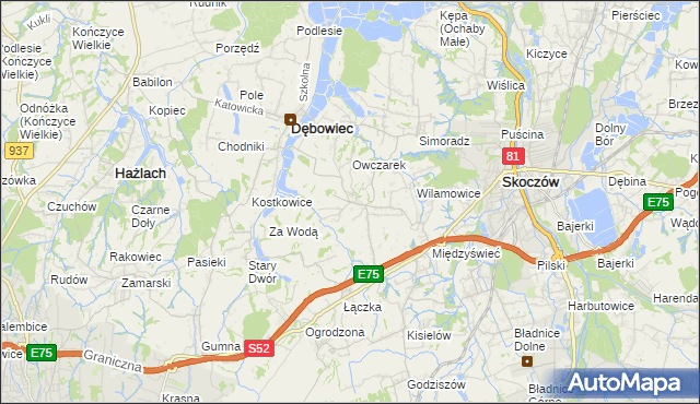 mapa Iskrzyczyn, Iskrzyczyn na mapie Targeo