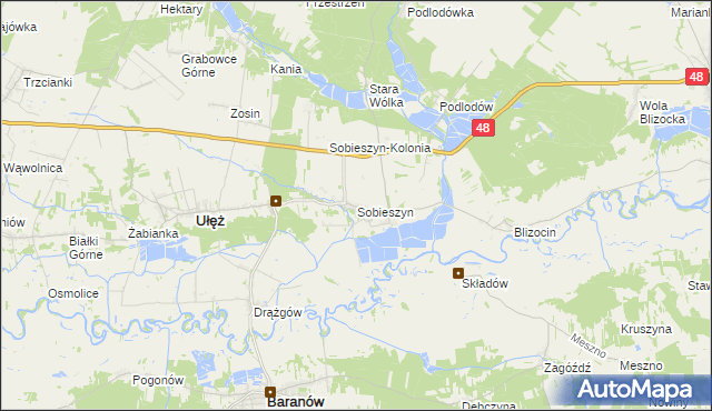 mapa Sobieszyn, Sobieszyn na mapie Targeo