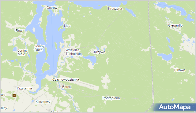 mapa Zabrody gmina Karsin, Zabrody gmina Karsin na mapie Targeo