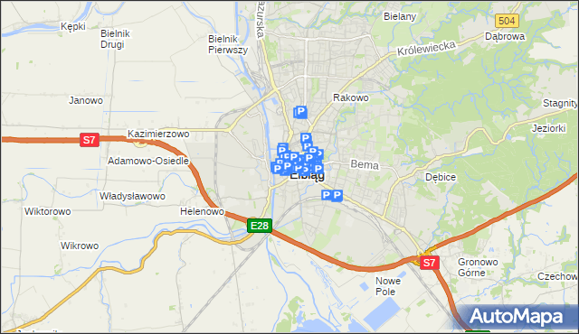 mapa Elbląga, Elbląg na mapie Targeo
