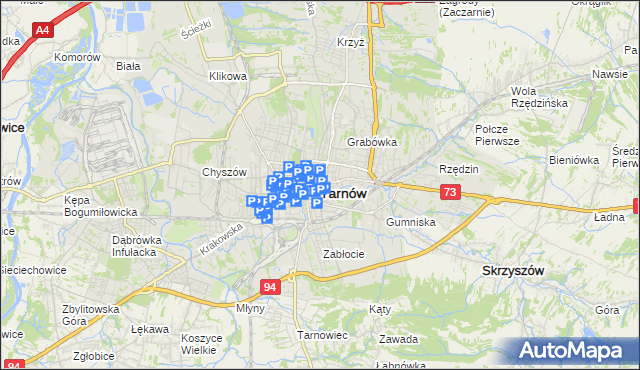 mapa Tarnów, Tarnów na mapie Targeo