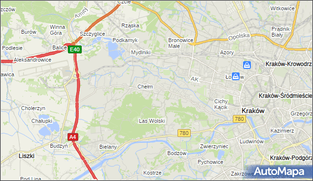 mapa Wola Justowska, Wola Justowska na mapie Targeo