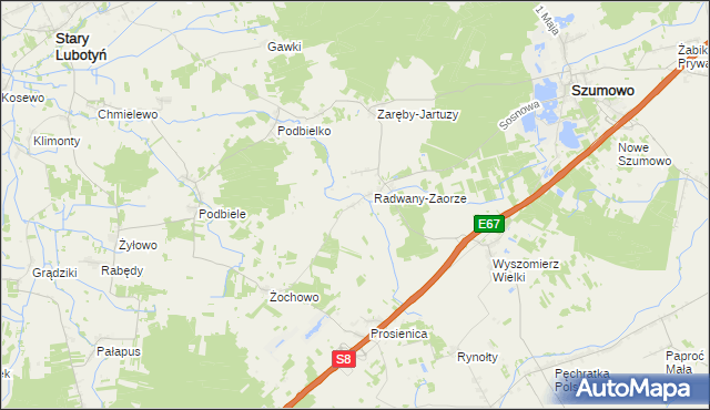 mapa Mroczki-Stylongi, Mroczki-Stylongi na mapie Targeo