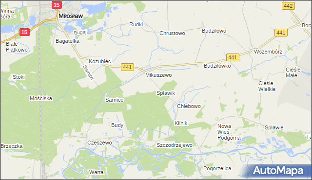 mapa Spławik, Spławik na mapie Targeo