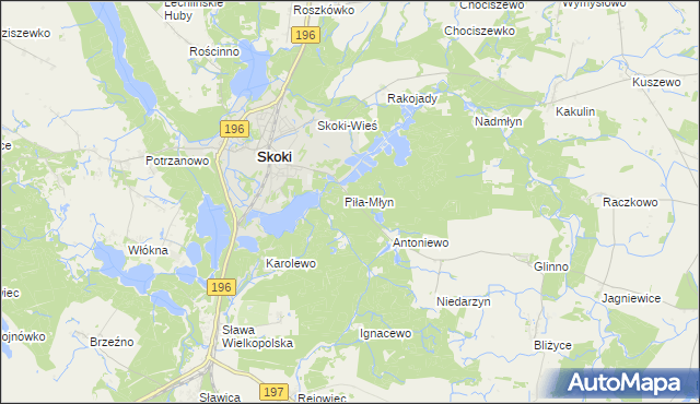mapa Antoniewo Leśniczówka, Antoniewo Leśniczówka na mapie Targeo