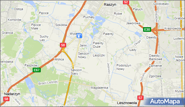 mapa Laszczki, Laszczki na mapie Targeo