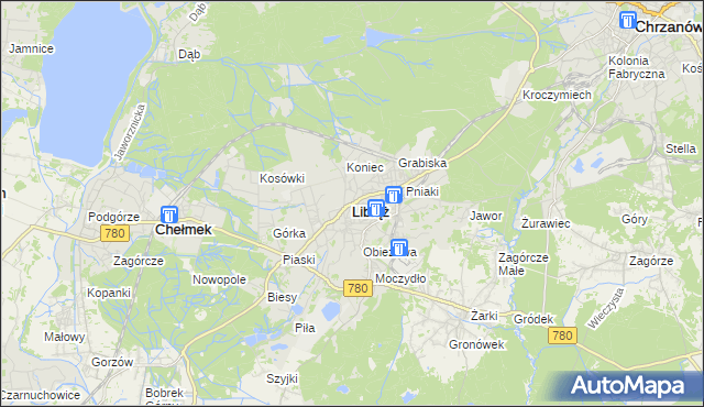 mapa Libiąż, Libiąż na mapie Targeo