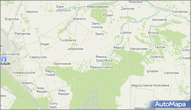 mapa Rewica Szlachecka, Rewica Szlachecka na mapie Targeo